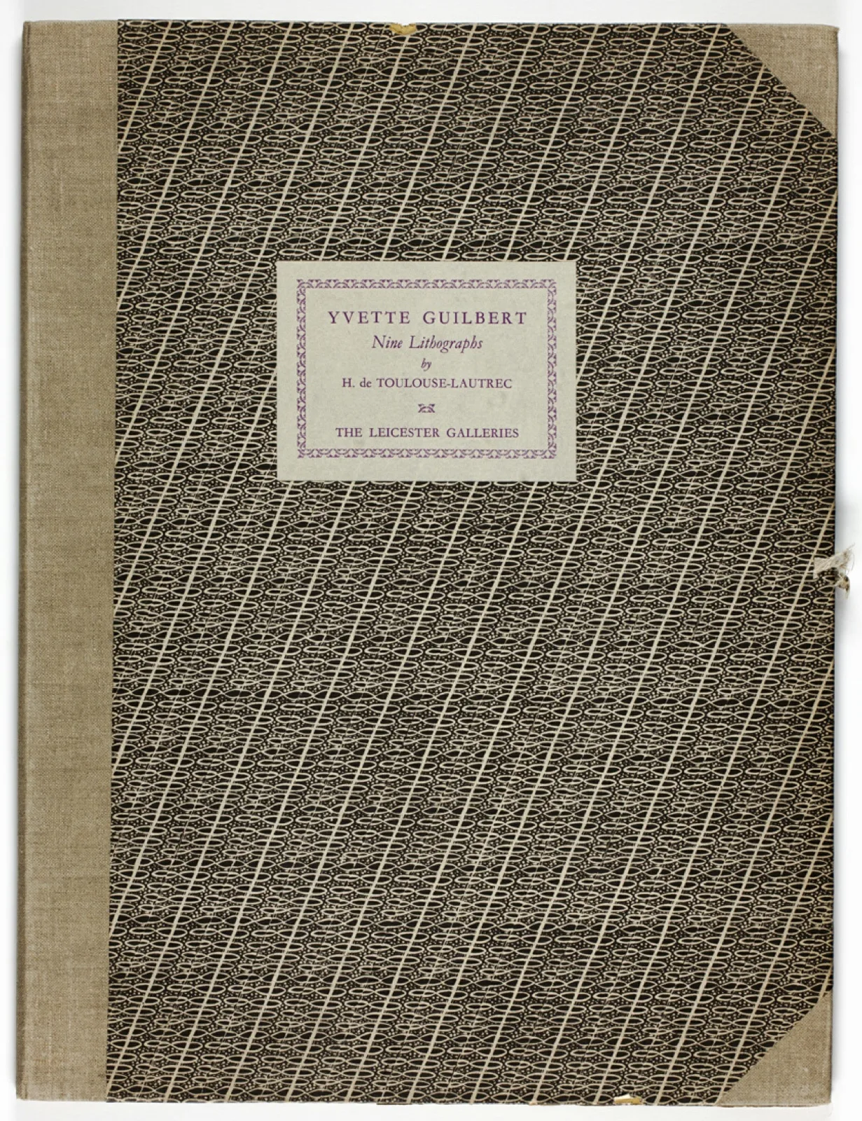 Portfolio Cover, from Yvette Guilbert
