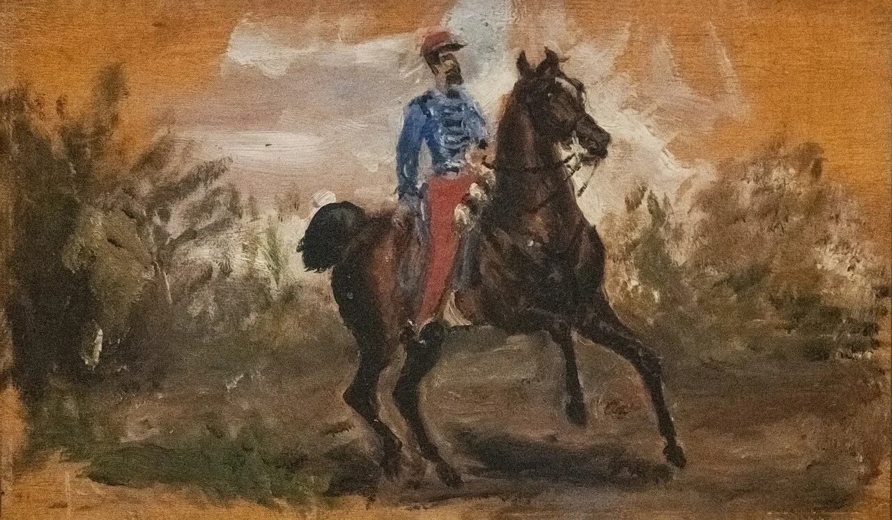 Chasseur on horseback.