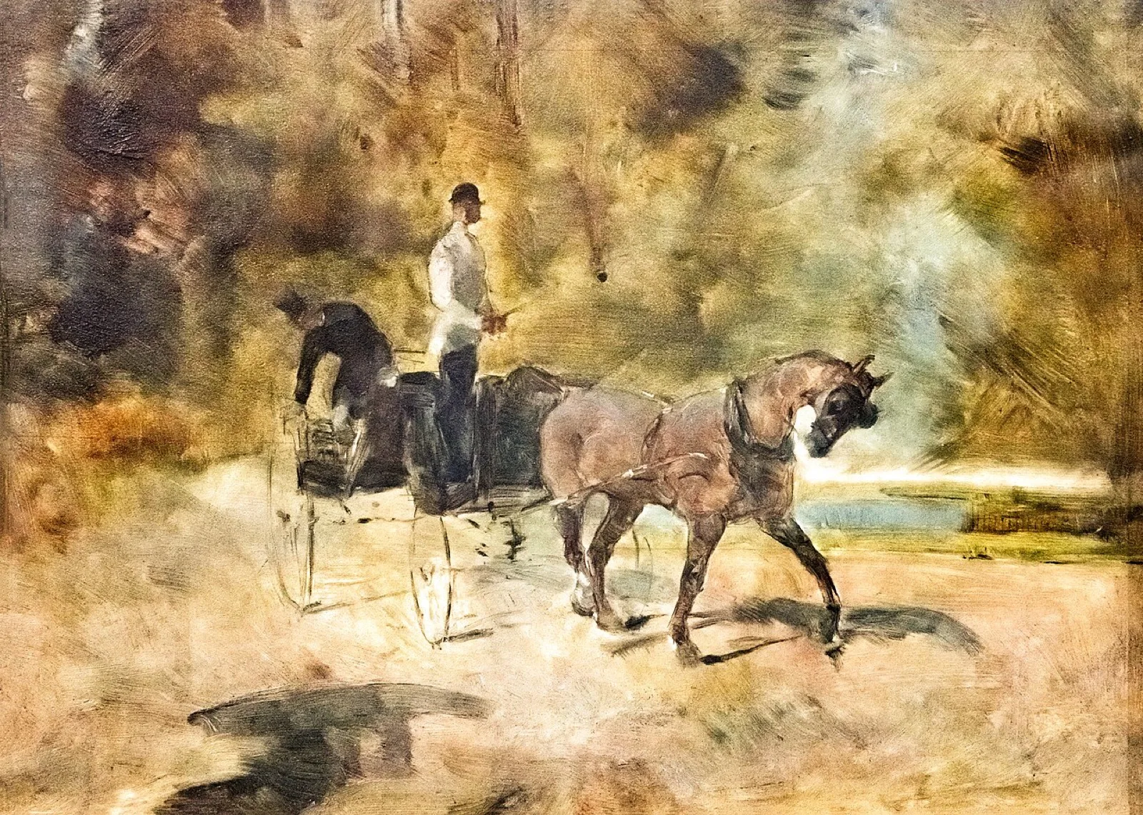 Horse-drawn dog cart