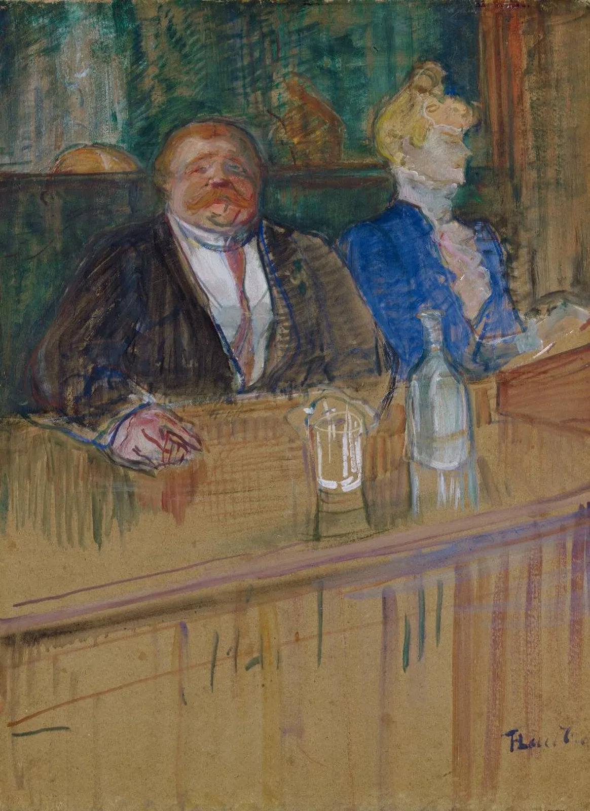 Au café: Le Patron et la Caissière chlorotique