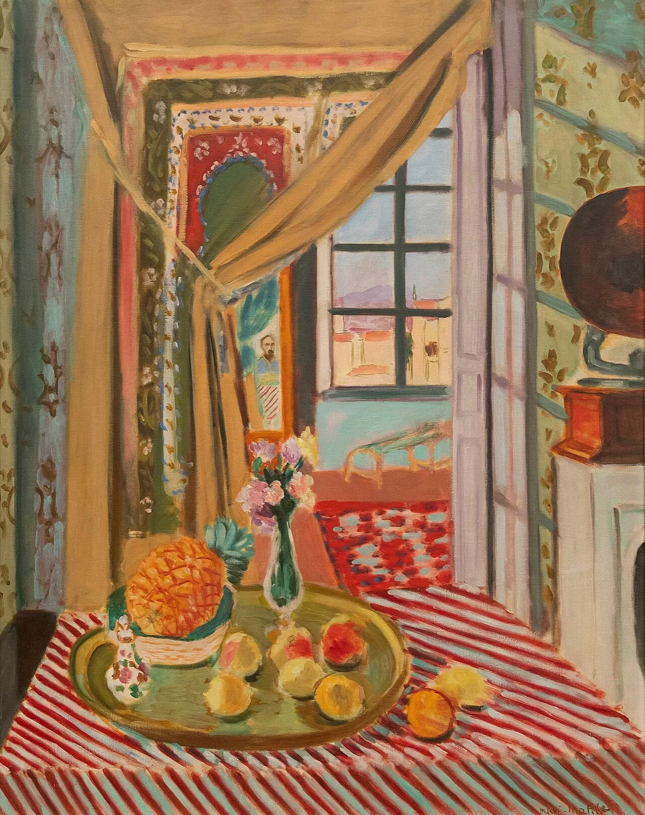 Intérieur au phonographe