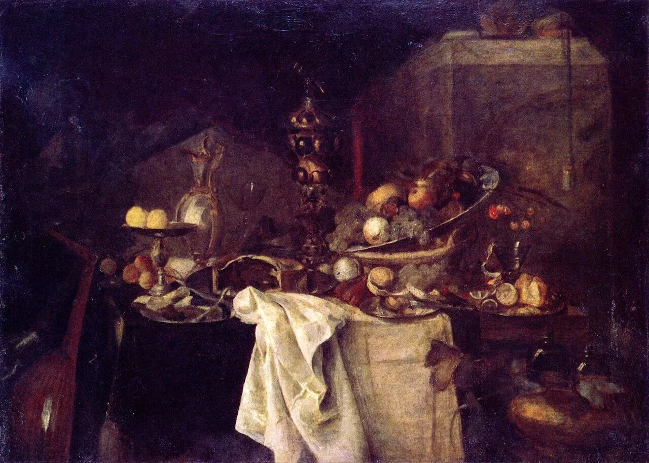 Still life after David de Heem. The Sideboard