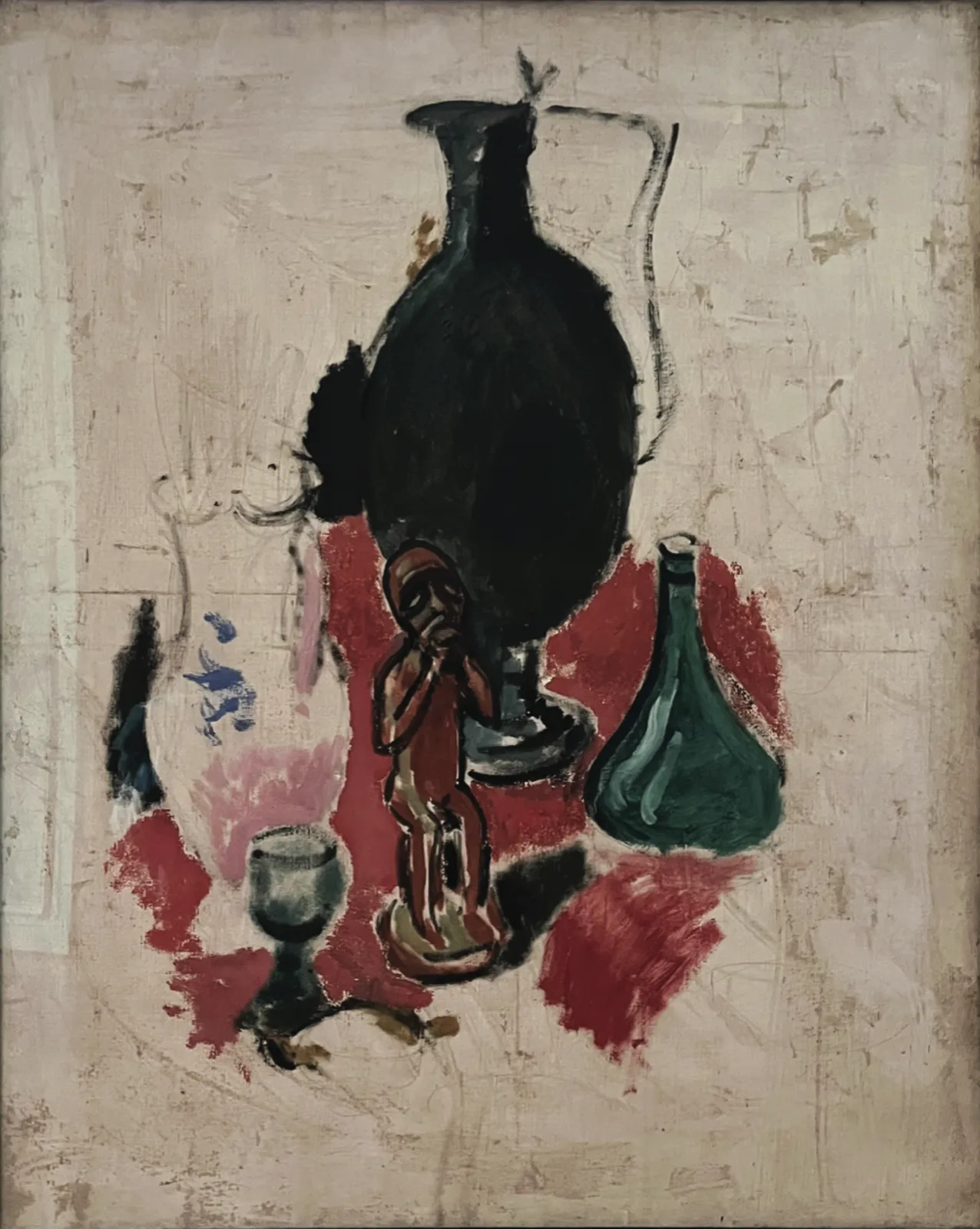 Still life with African statuette