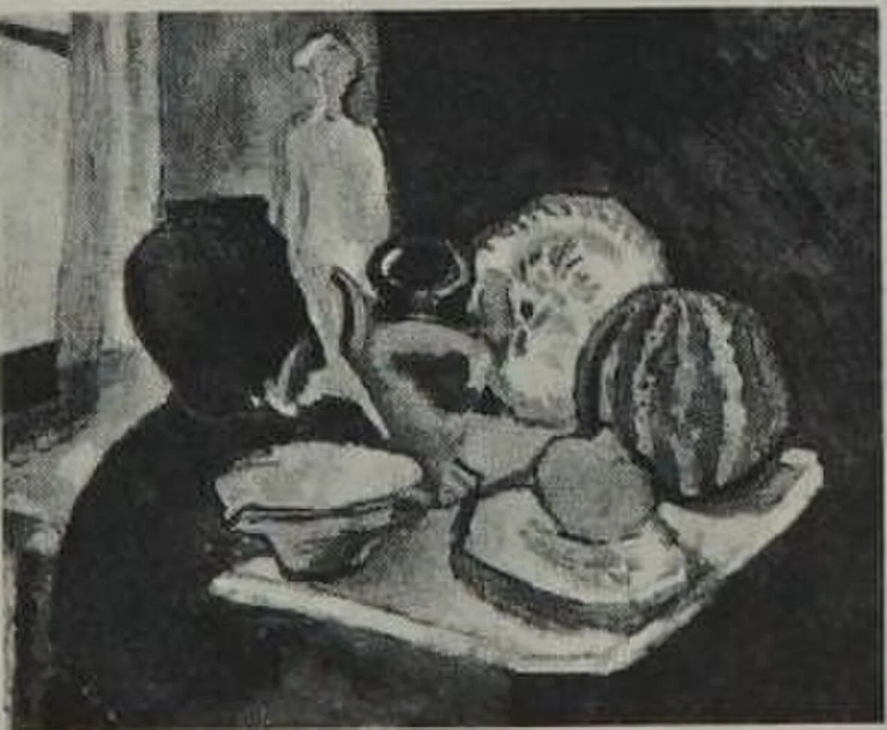 Dishes and Melon (Assiettes et melon)
