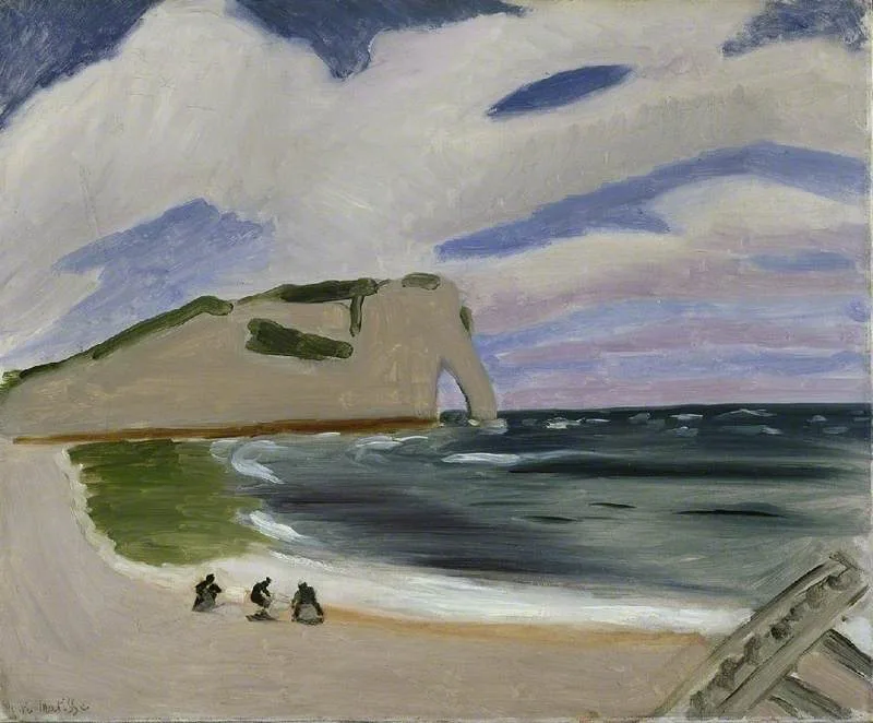 Women on the beach, Etrétat