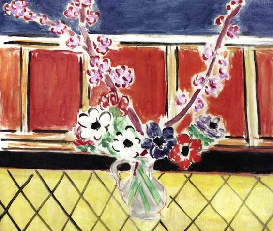 Anemones and Peach Blossoms