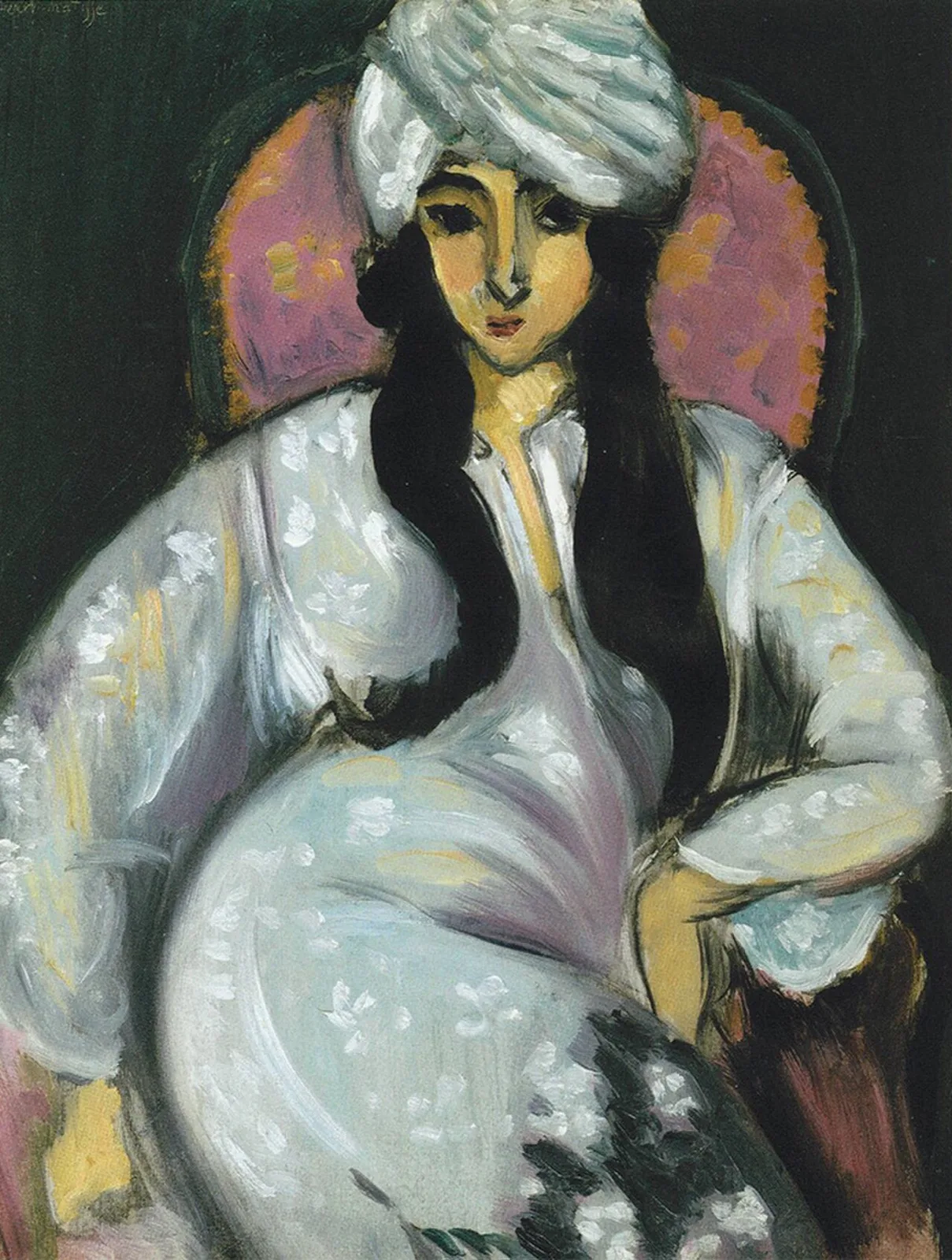 Laurette with White Turban