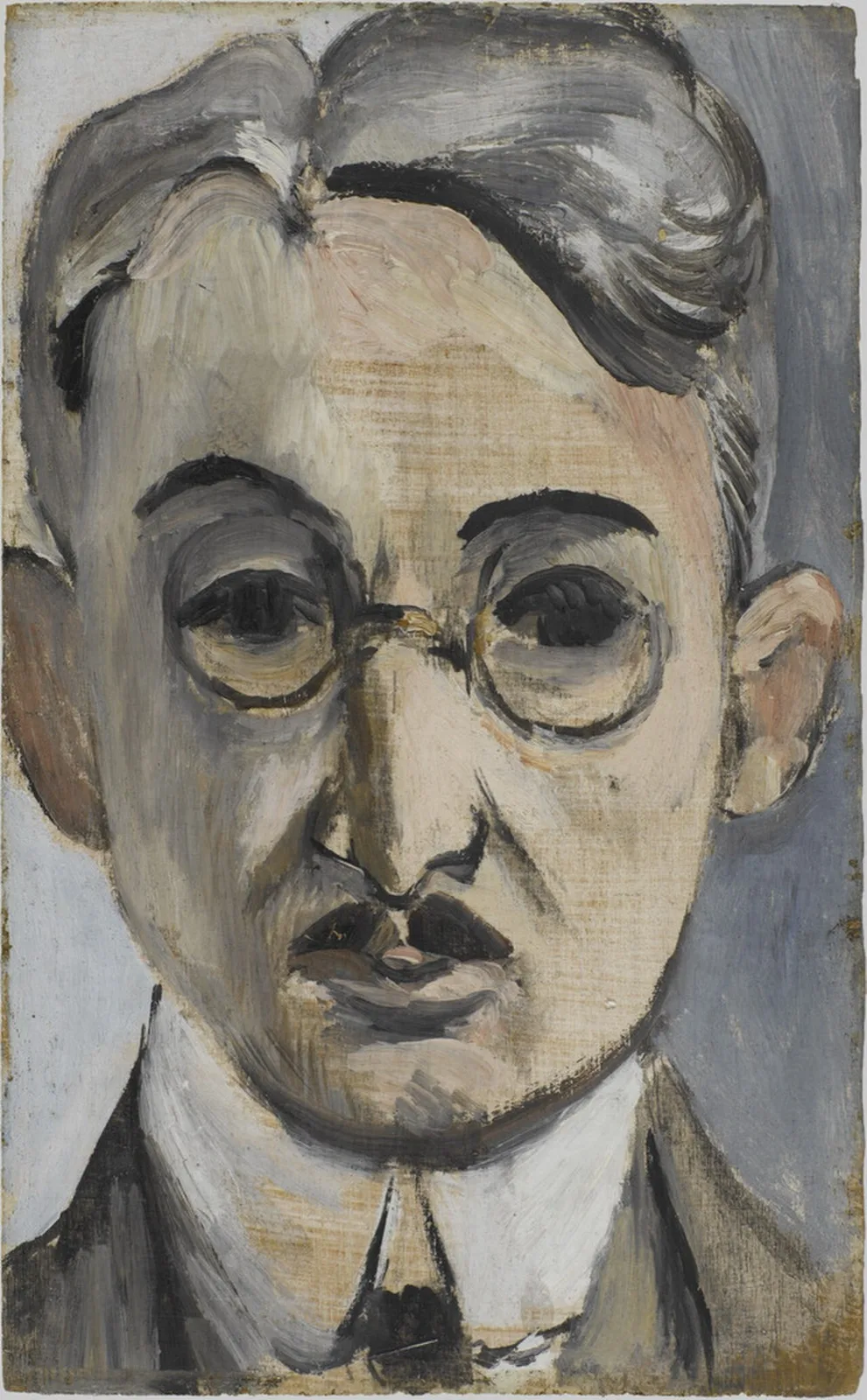 Portrait de Georges Besson à lunettes