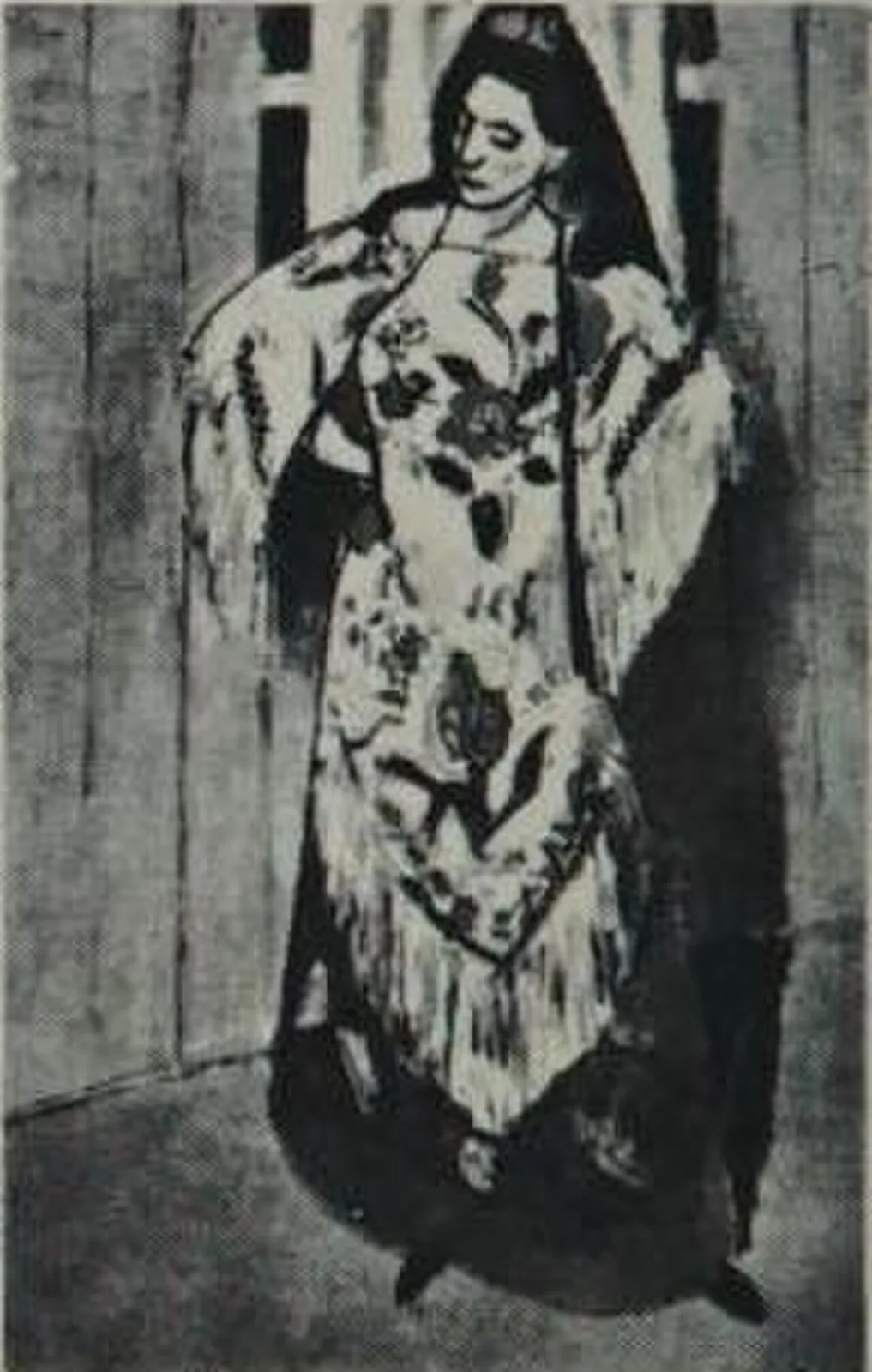 Portrait en pied de Mme Matisse à la mantille