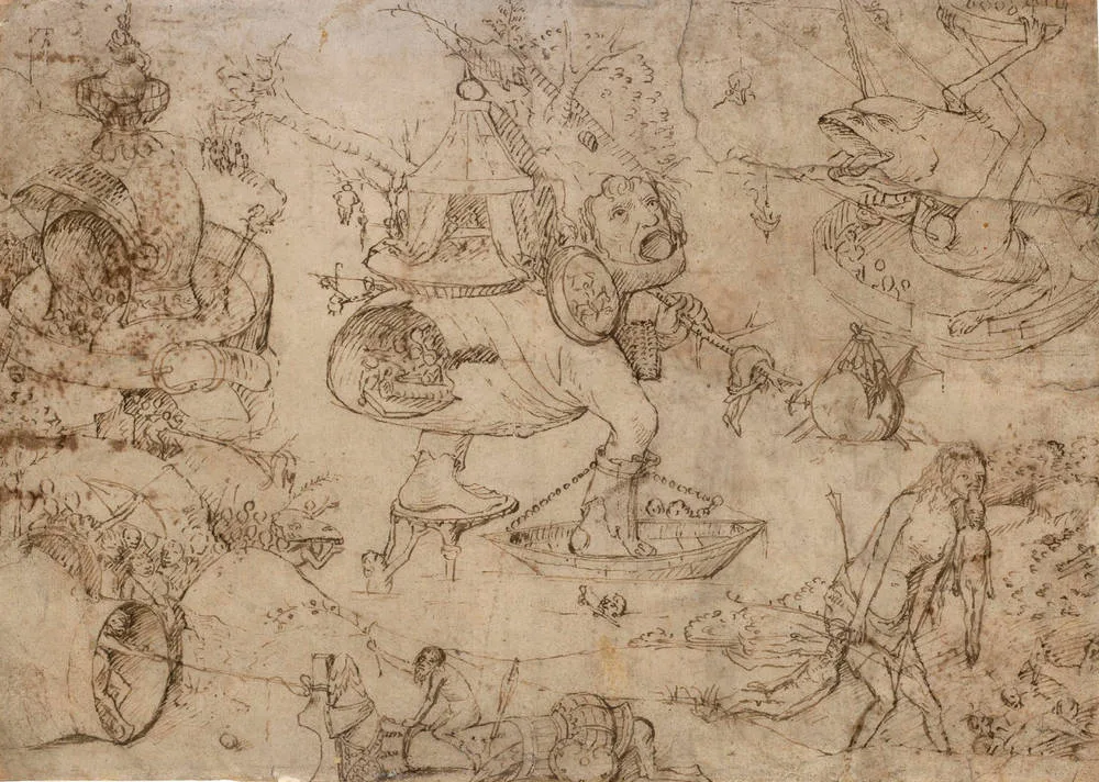 Infernal scene with tree-man