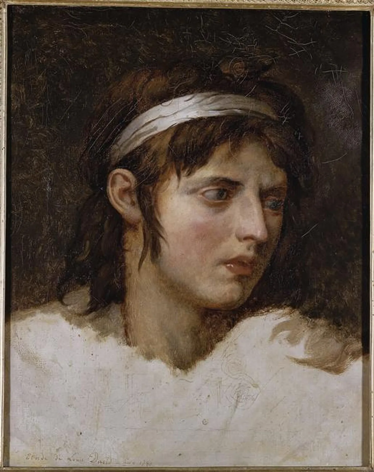 Tête de jeune homme au diadème