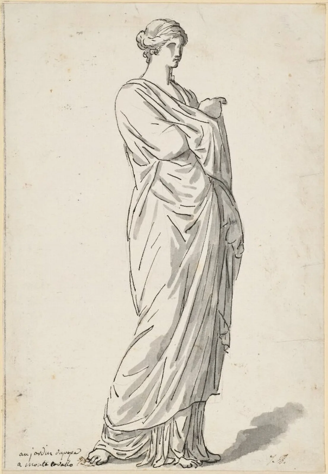 Stående kvinna i antik dräkt (No. 1)