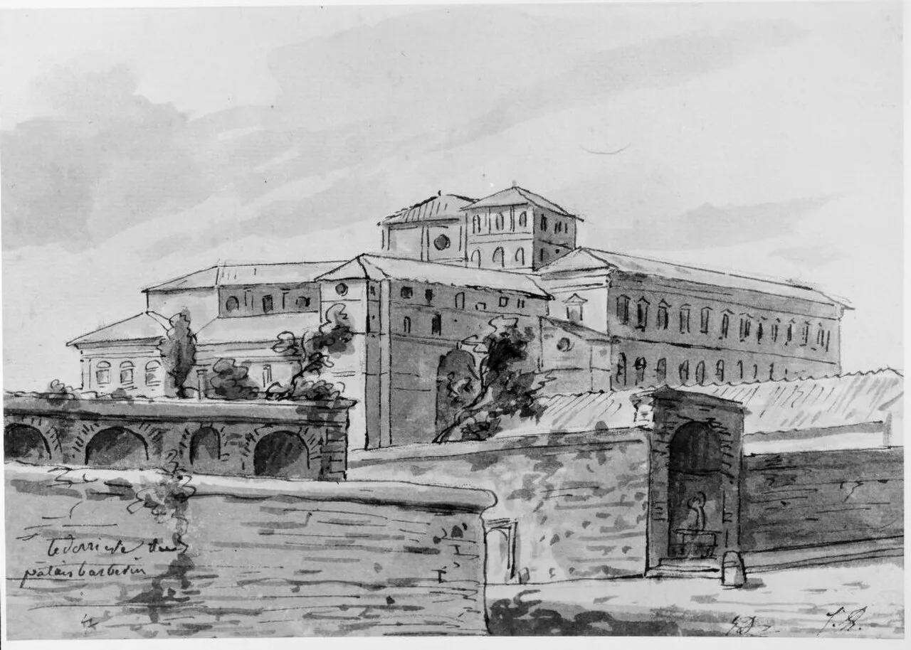 Palazzo Barberini, Rom, från baksidan