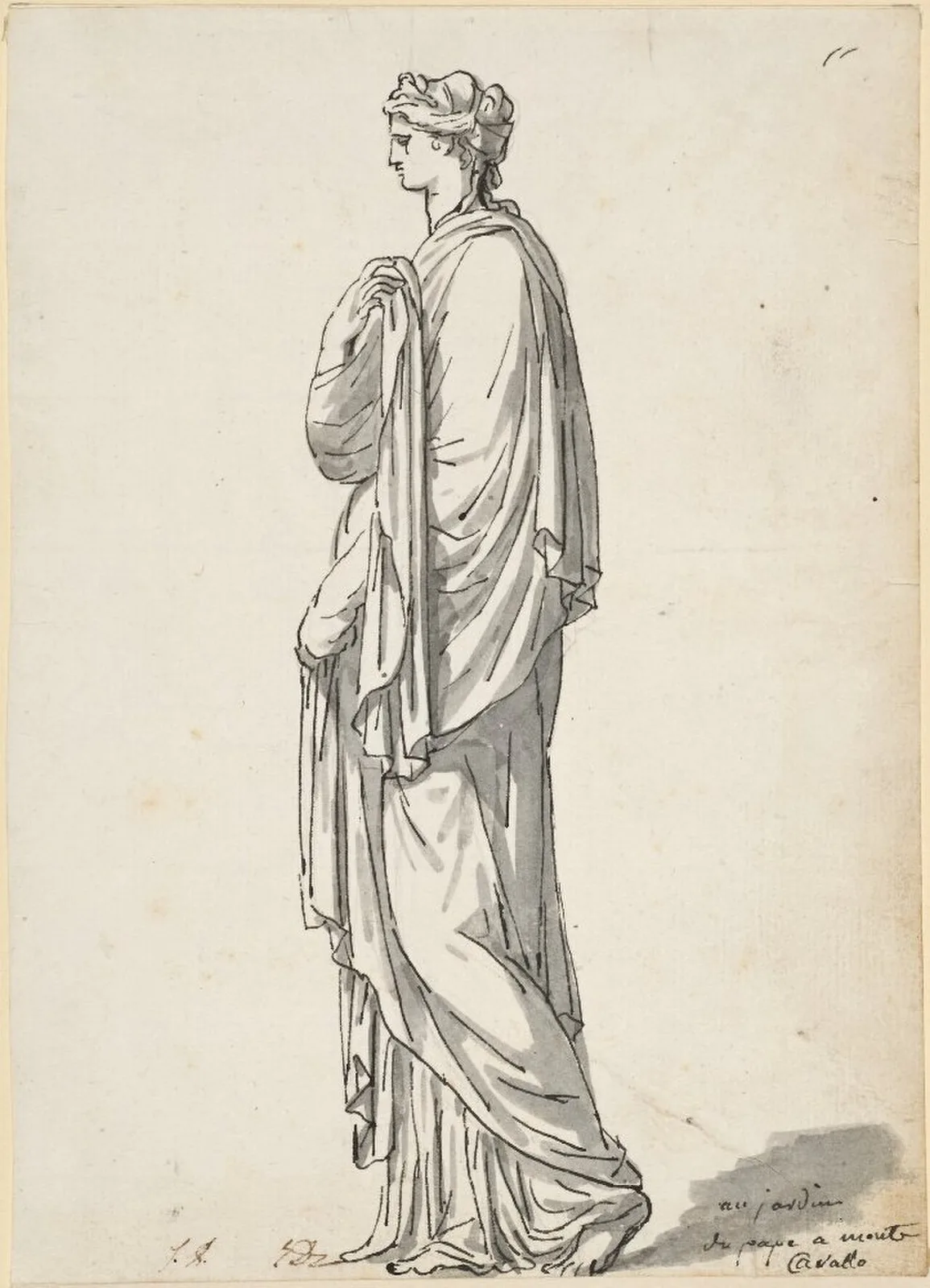 Stående kvinna i antik dräkt (No. 4)