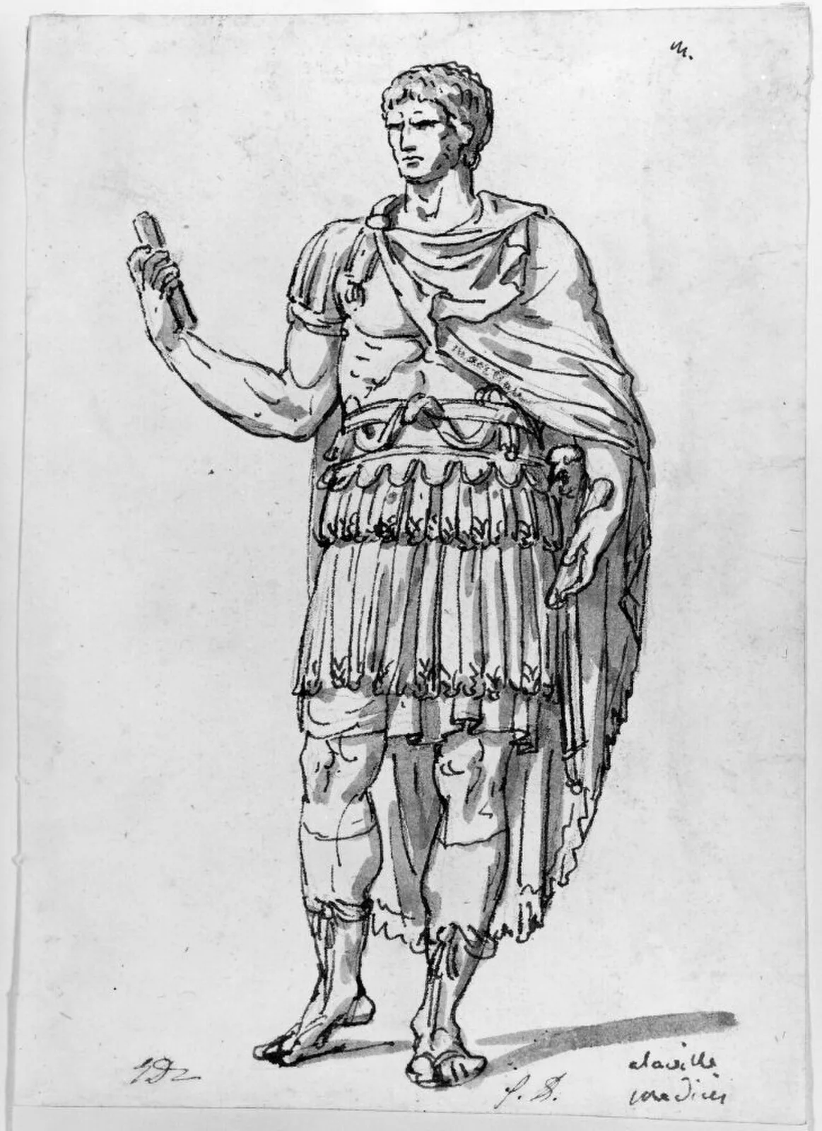 Stående antik krigare