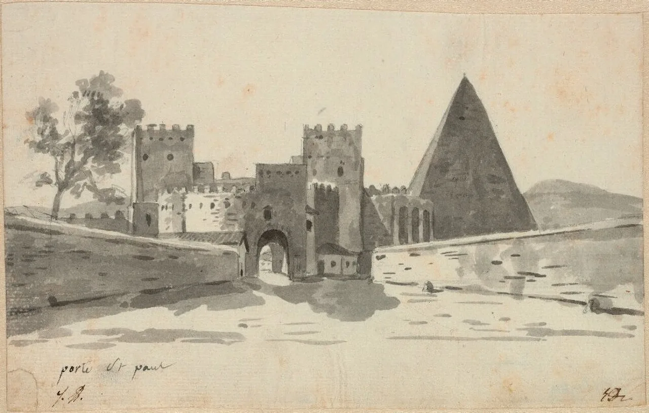 Porta San Paolo och Cestiuspyramiden, Rom