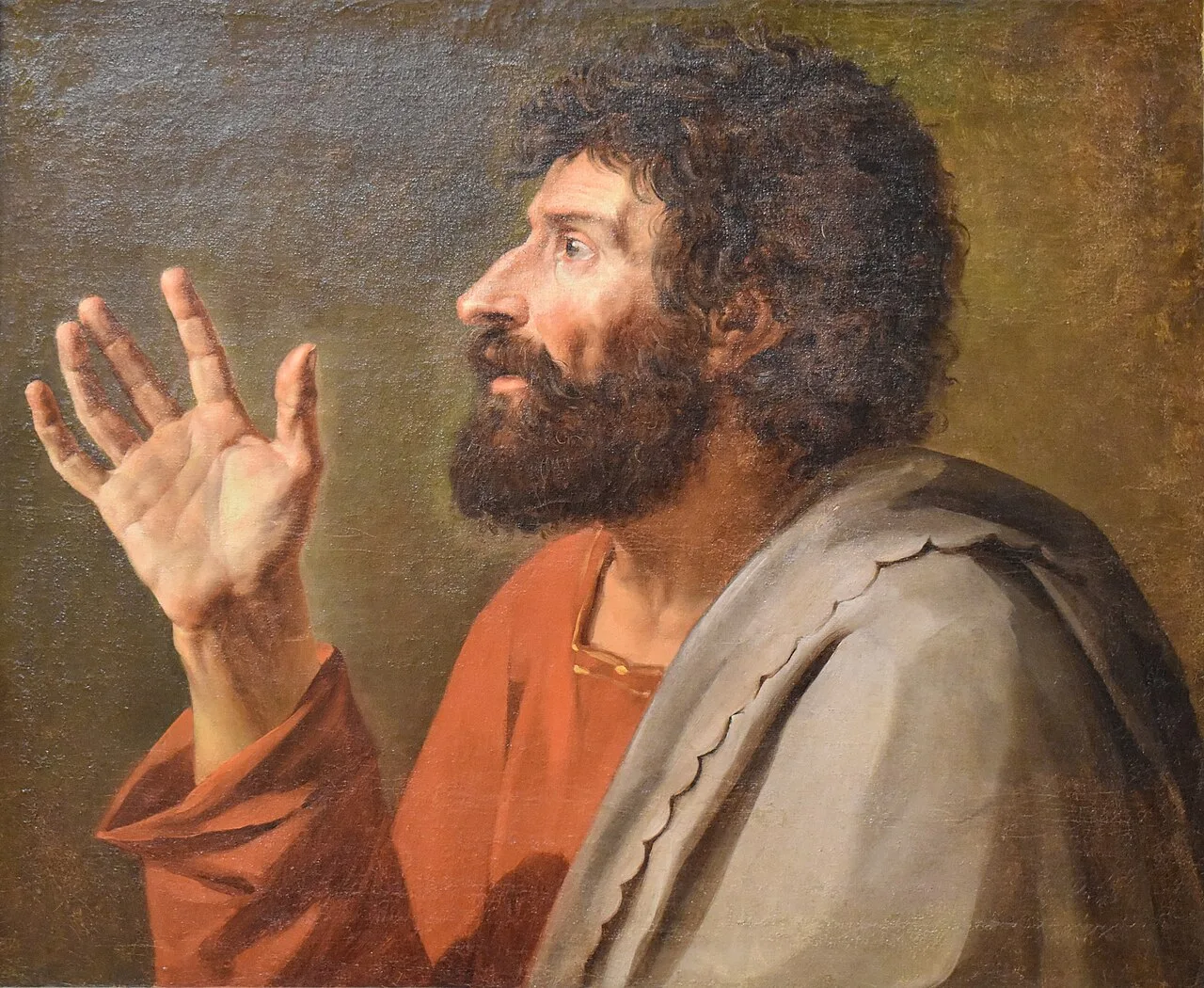 Première idée pour le vieil Horace de "Serment des Horaces"