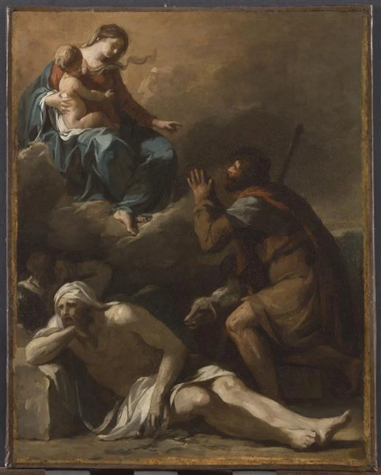 Saint Roch implorant la Vierge pour les pestiférés (esquisse)