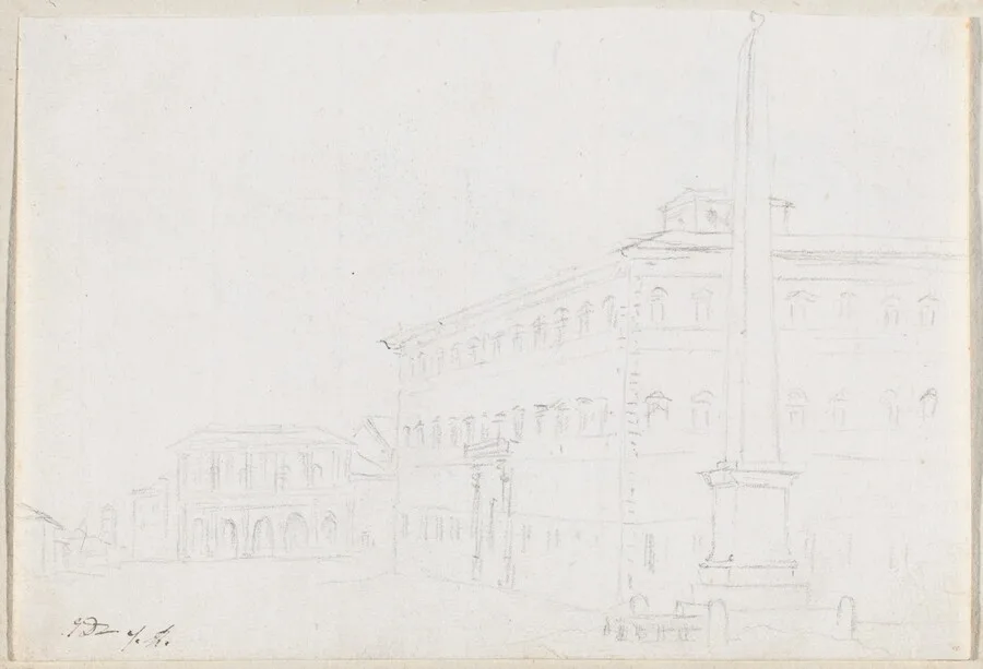 A Piazza with an Obelisk