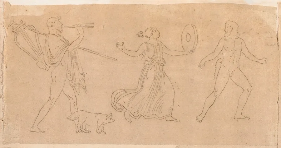Dancing and Piping Figures