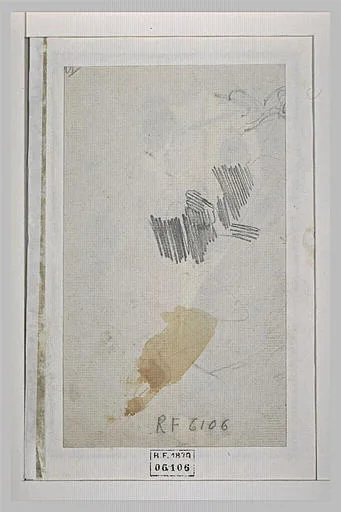 Buste de femme, de profil; traits