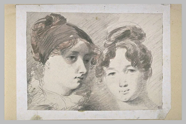 Deux têtes de femmes