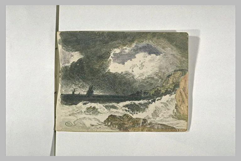Côte sous la tempête
