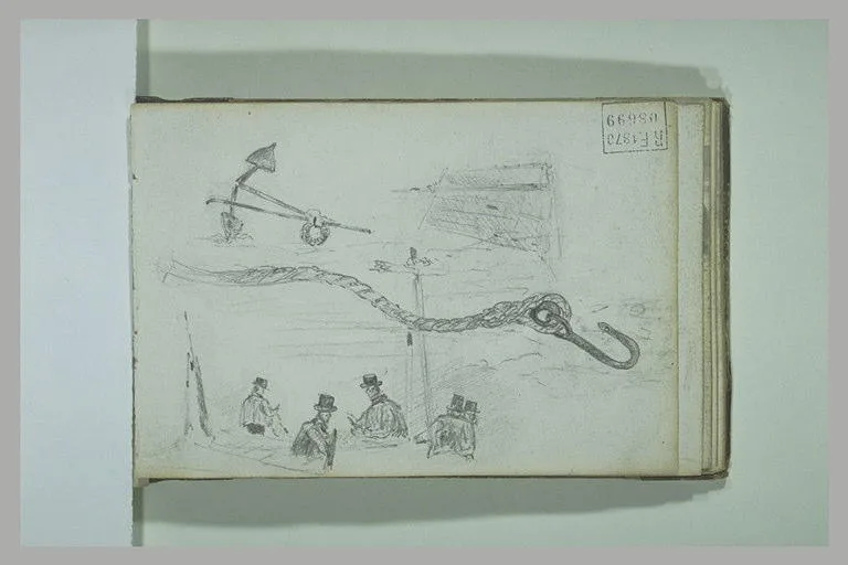 Ancre; corde; croquis; figures