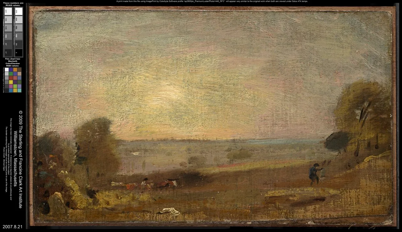 Dedham Vale from the Road to East Bergholt, Sunset