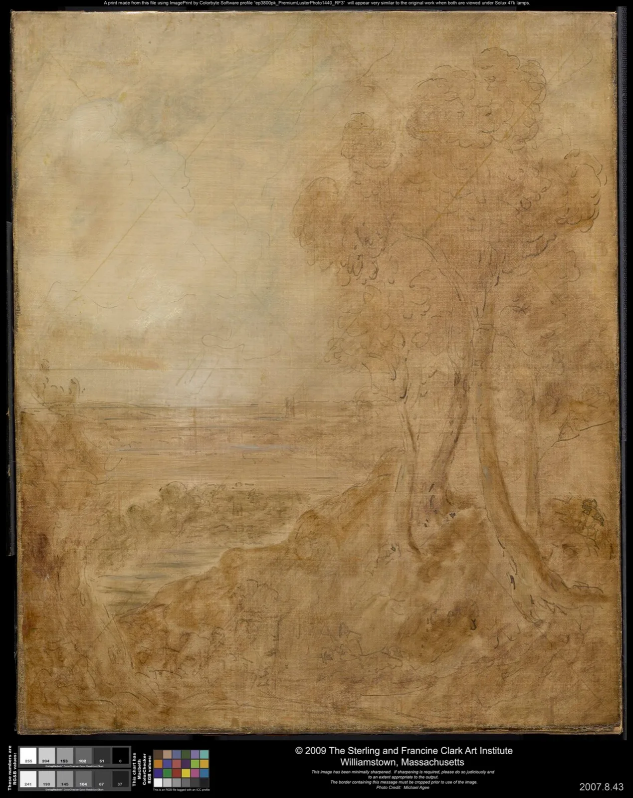 Sketch for "Dedham Vale"