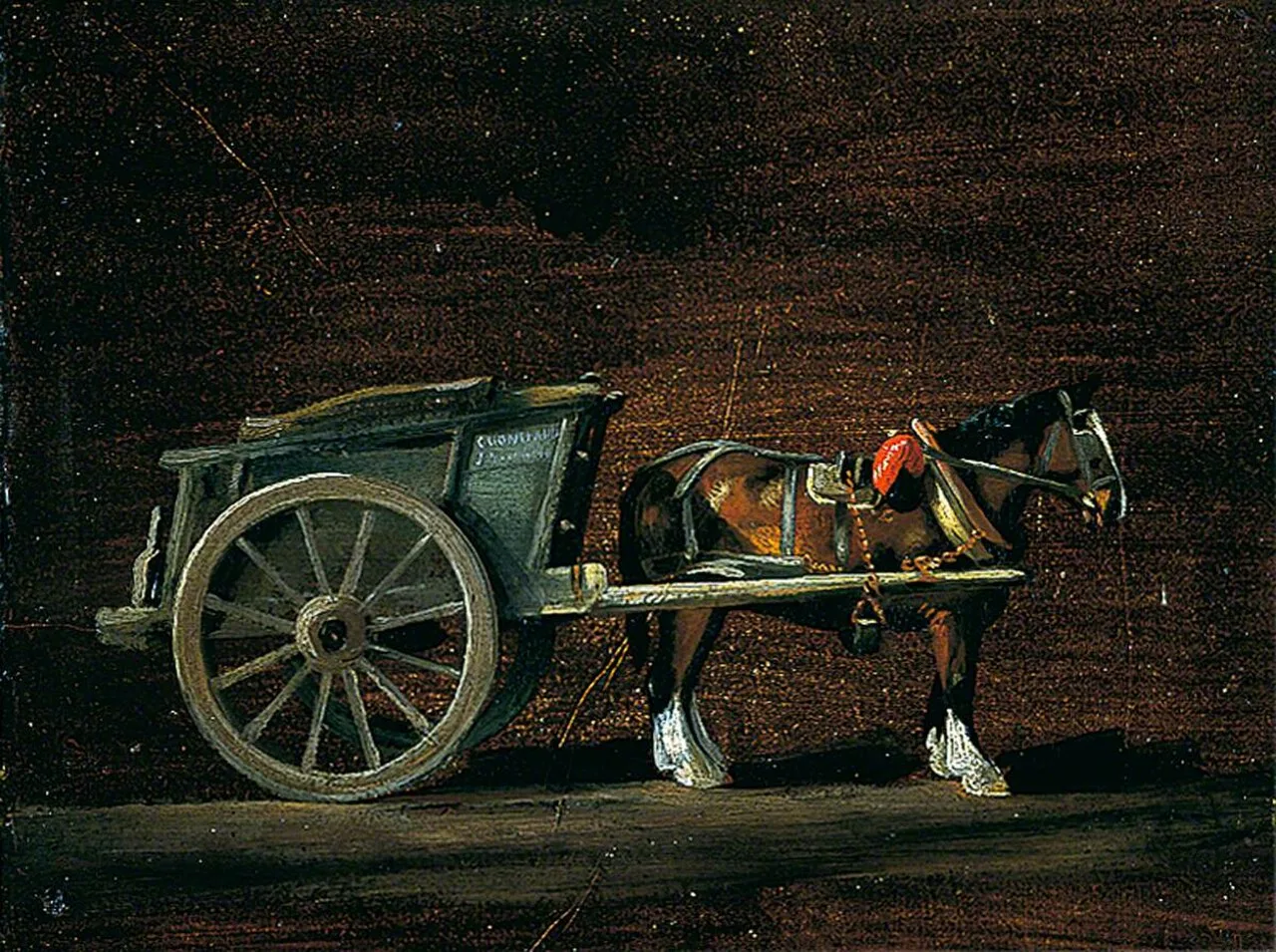 Farm Cart, Horse in Harness