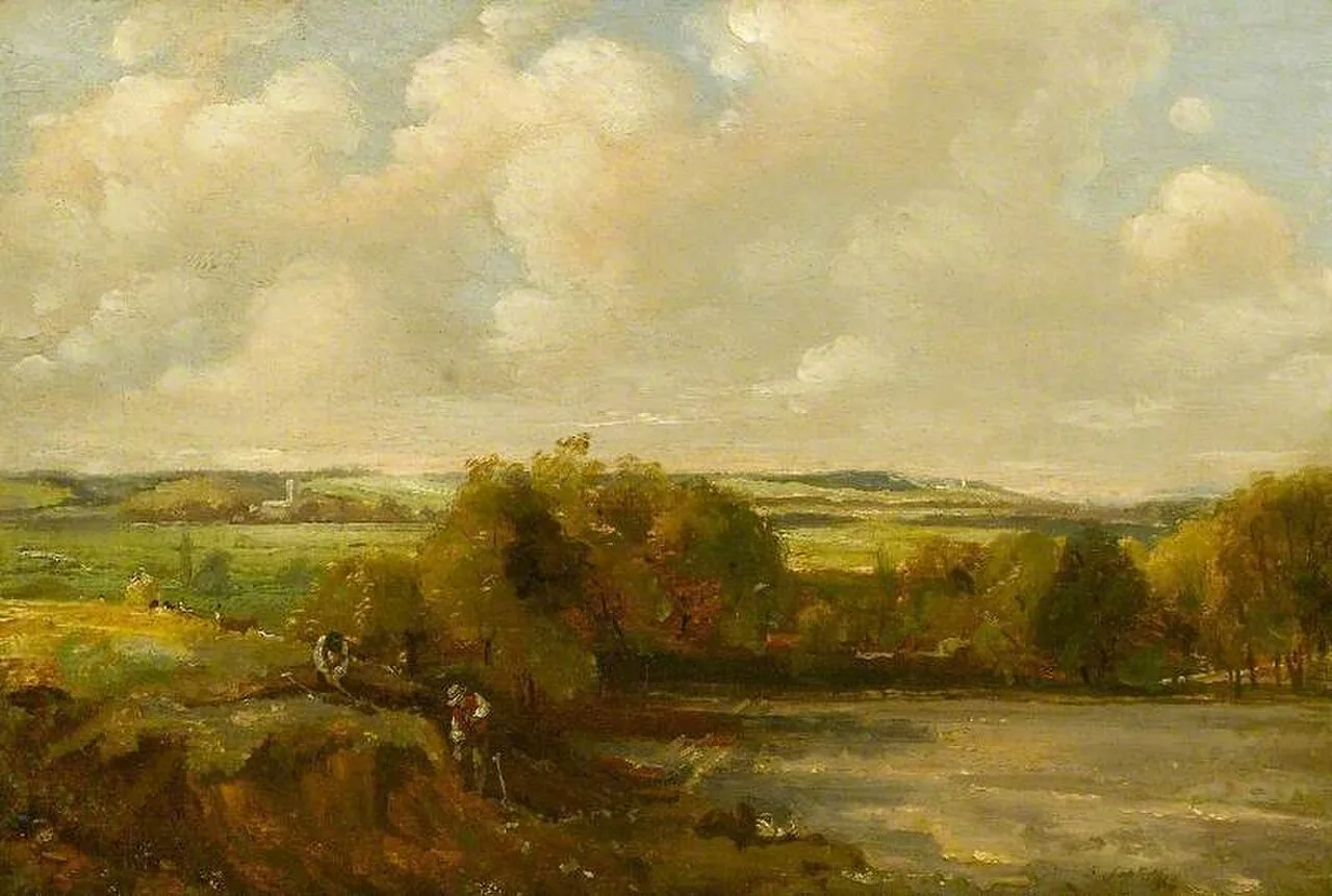 River Landscape with Workmen Digging
