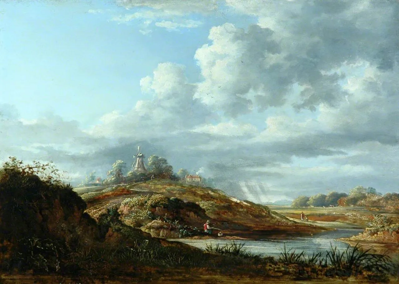 A Windmill above a River