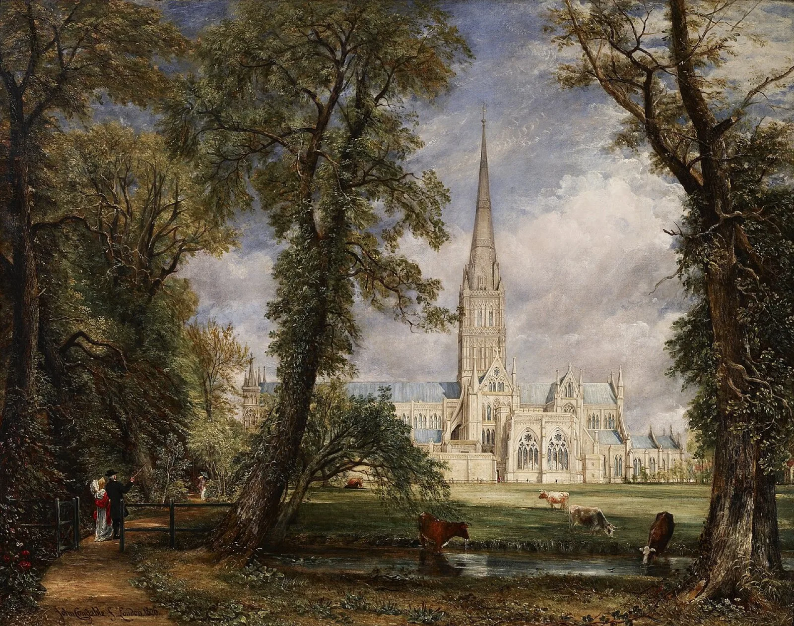 Salisbury Cathedral from the Bishop's Garden (No. 2)