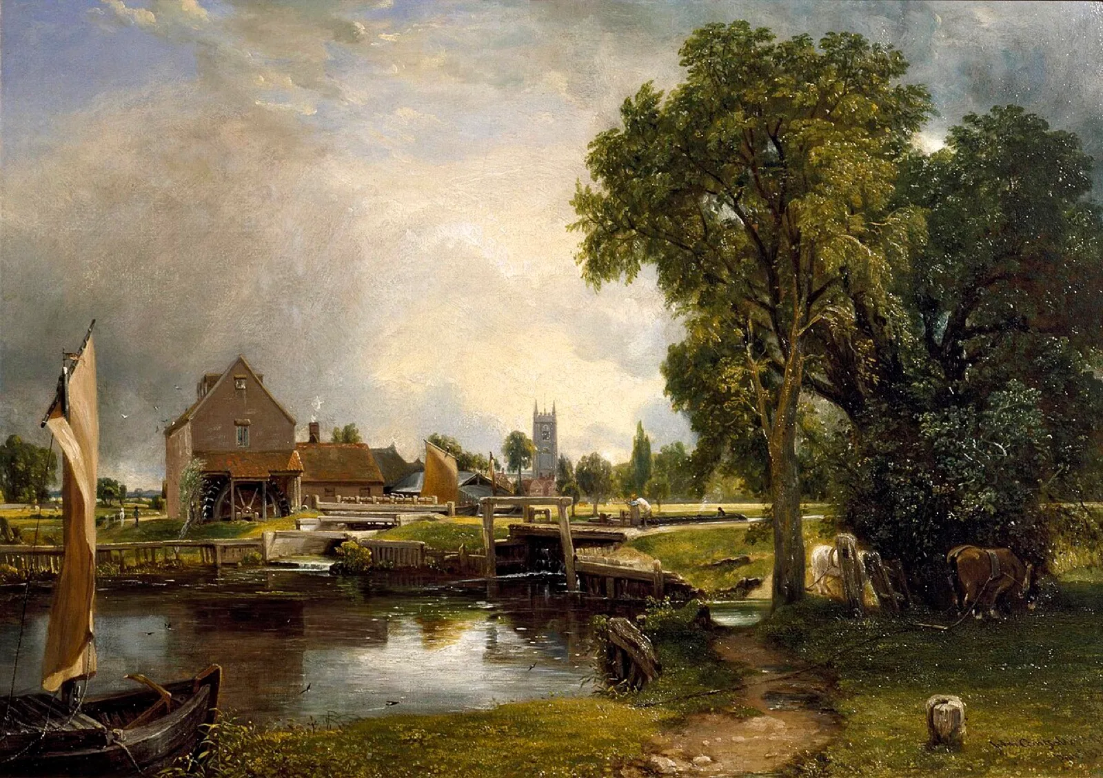 Dedham Lock and Mill (No. 3)