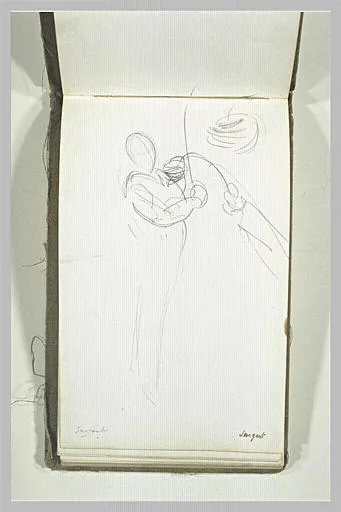 Croquis rapide d'un escrimeur saluant