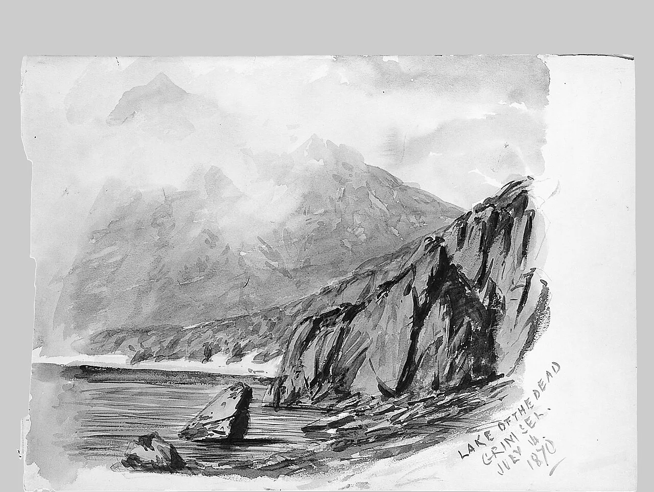Lake of the Dead, Grimsel (from "Splendid Mountain Watercolours" Sketchbook)