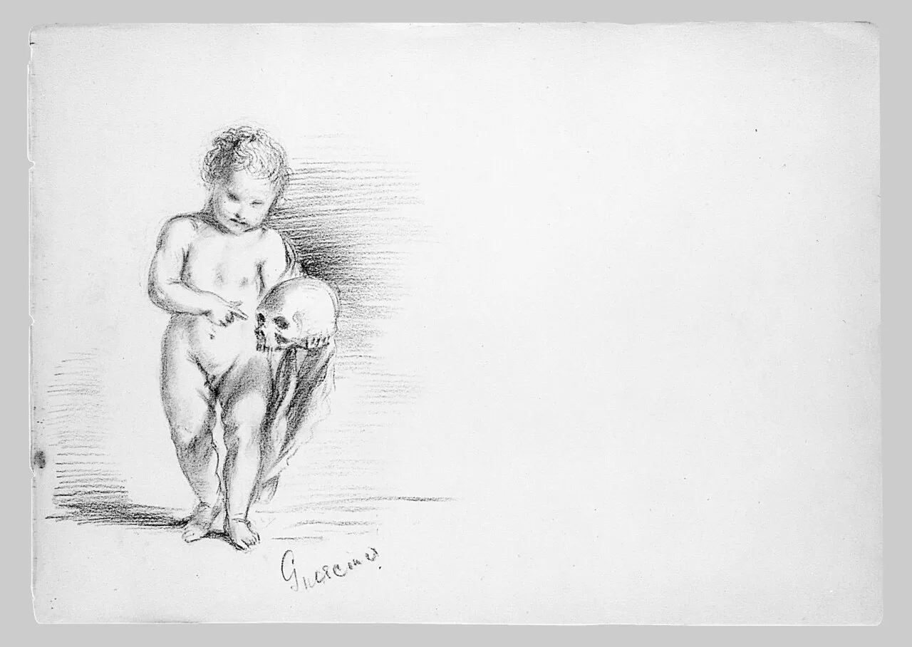 Child Holding Skull (from "Splendid Mountain Watercolours" Sketchbook)