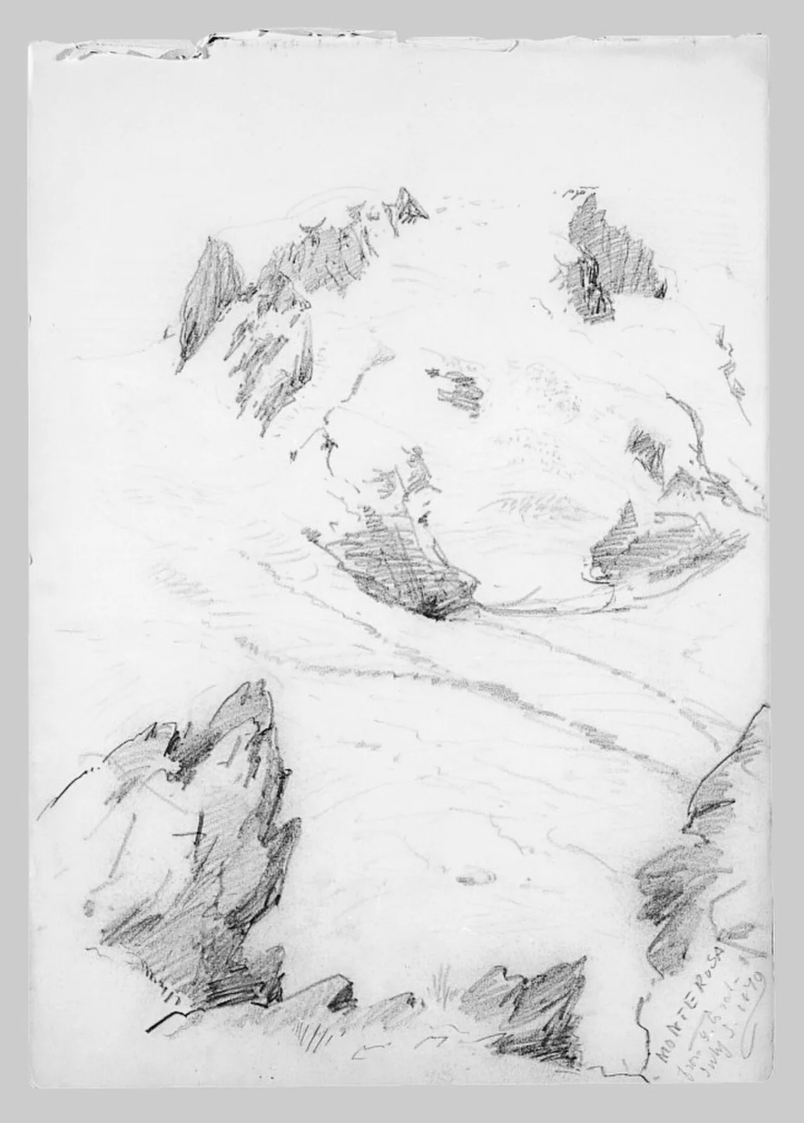 Monte Rosa from Gorner Grat (from "Splendid Mountain Watercolours" Sketchbook)
