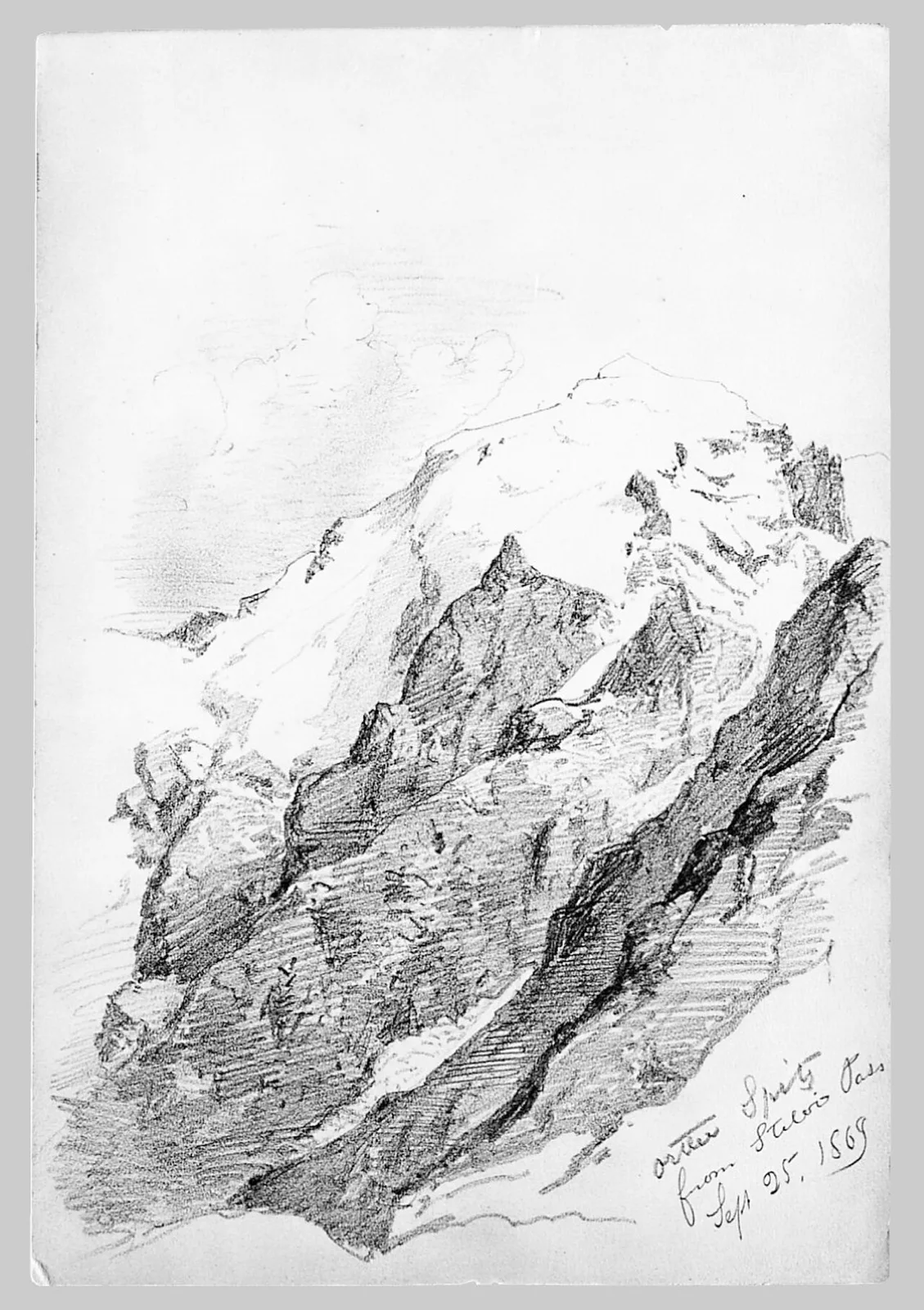 Ortler Spitz from Stelvio Pass (from Switzerland Sketchbook)