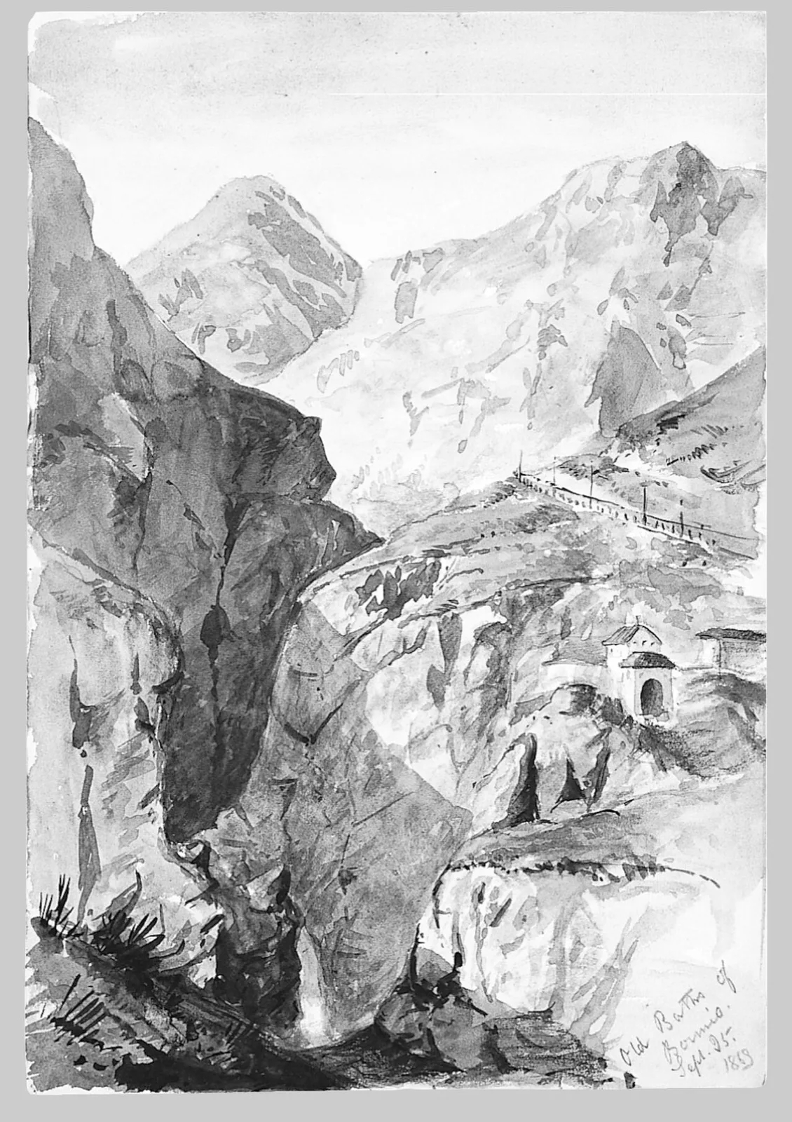 Old Baths at Bormio (from Switzerland Sketchbook)