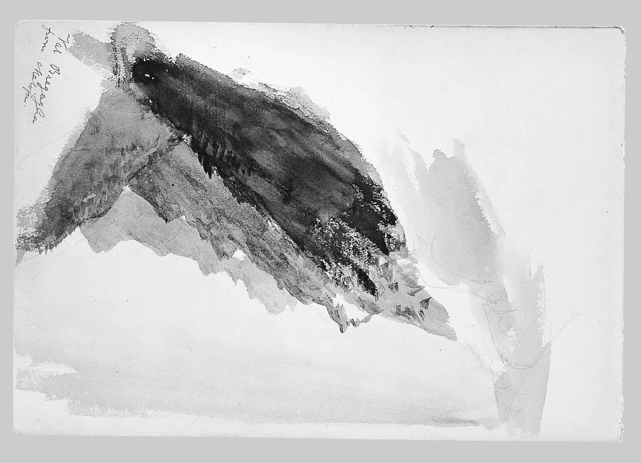 Val Bregagalia from Maloja (from Switzerland Sketchbook)