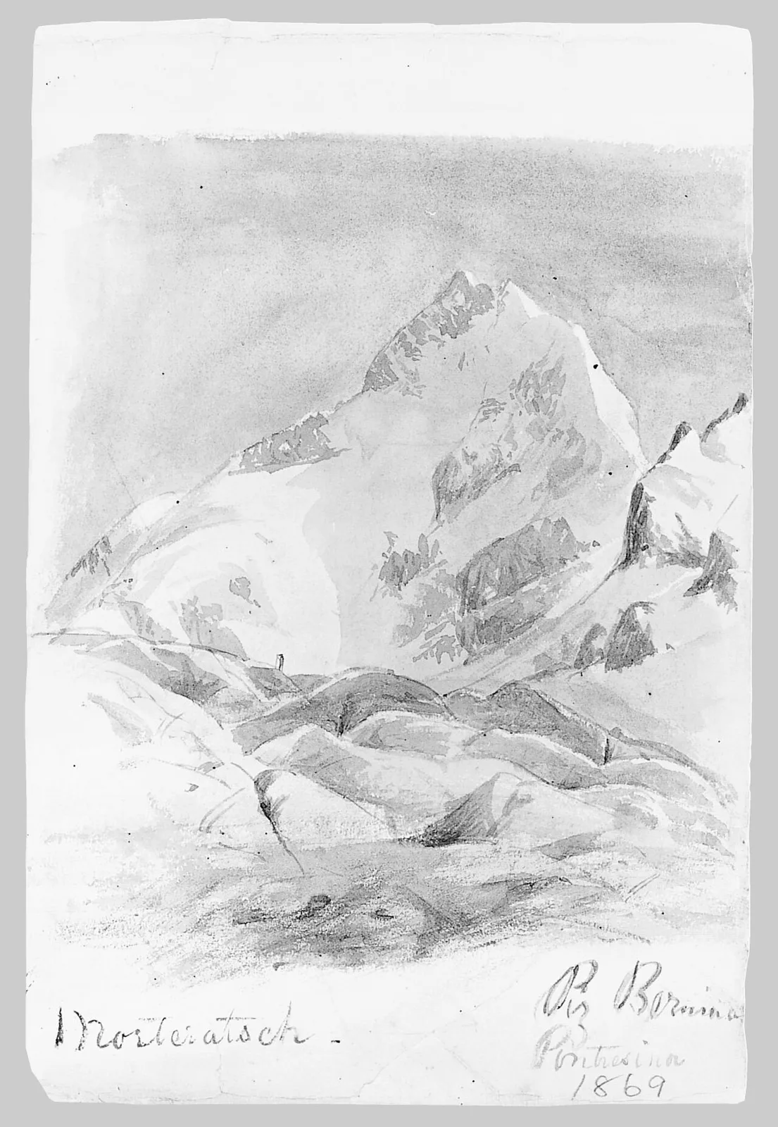 Morteratsch, Piz Bernina, Pontresina (from Switzerland Sketchbook)