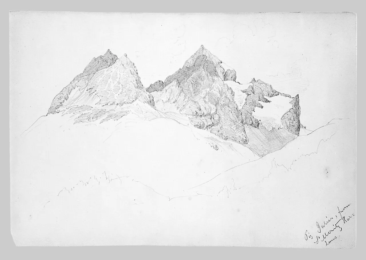 Piz Julier from St. Moritz (from Switzerland Sketchbook)