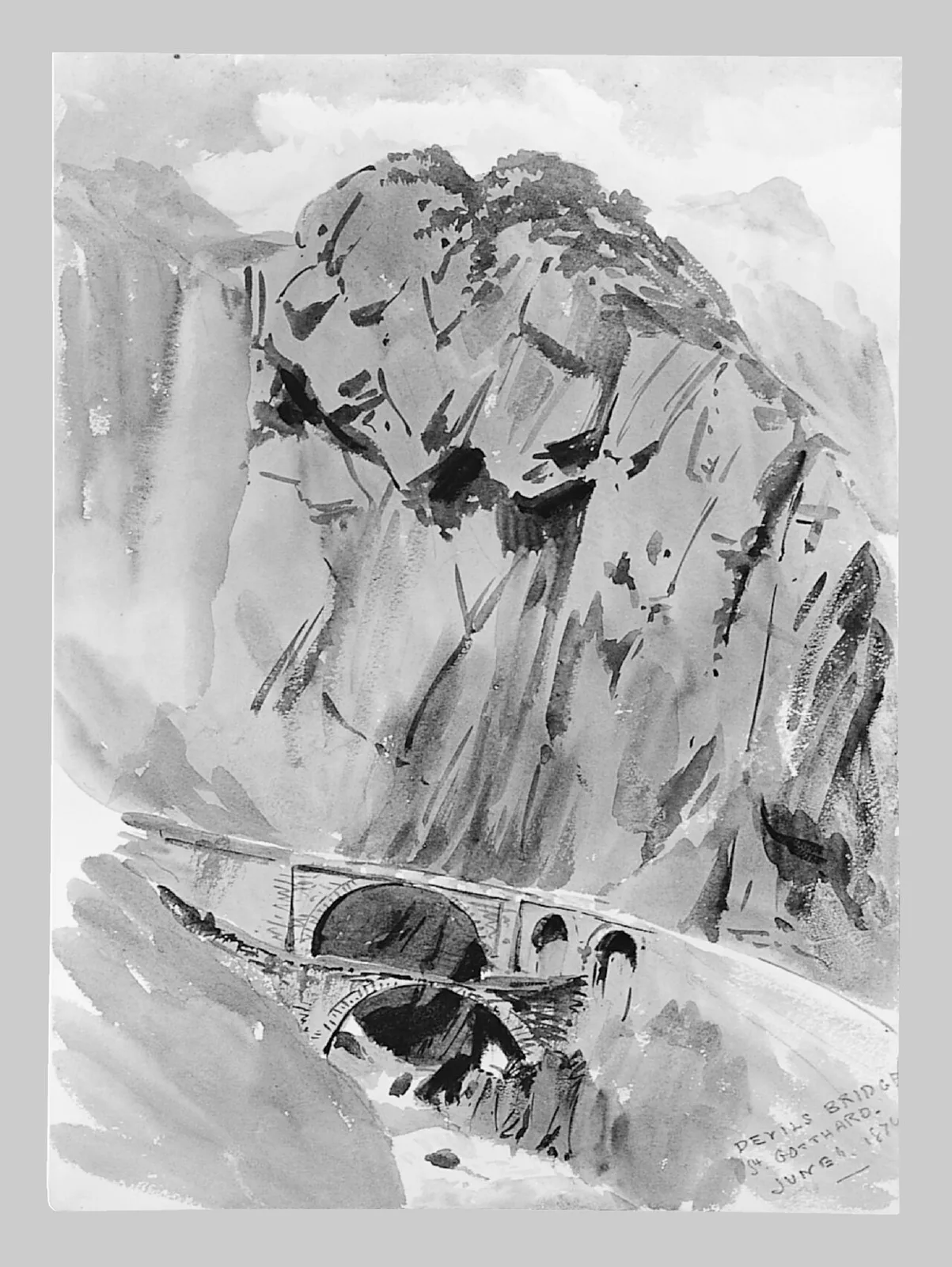 Devil's Bridge, St Gotthard (from Switzerland Sketchbook)