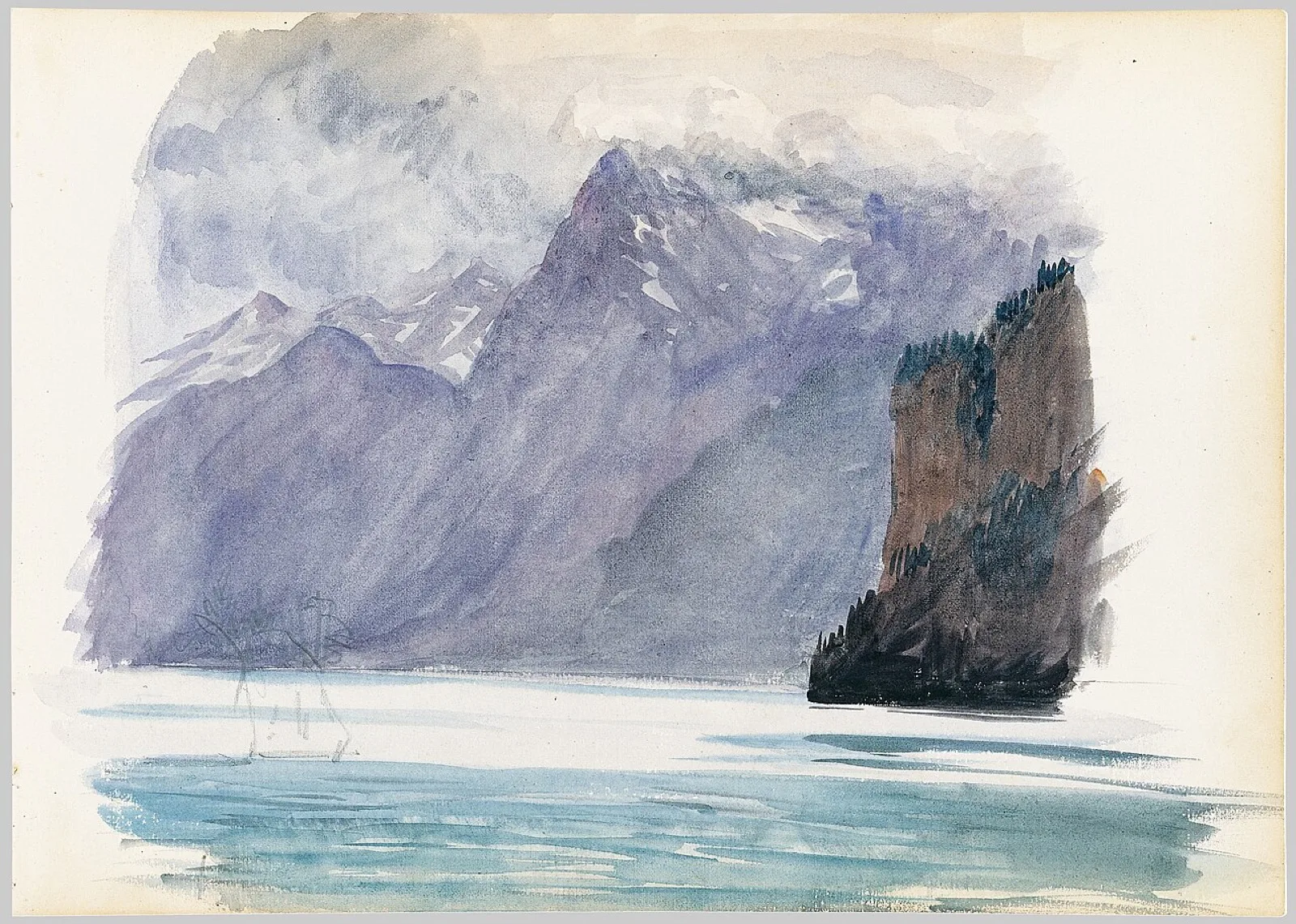 Mountain Lake (from Switzerland Sketchbook)