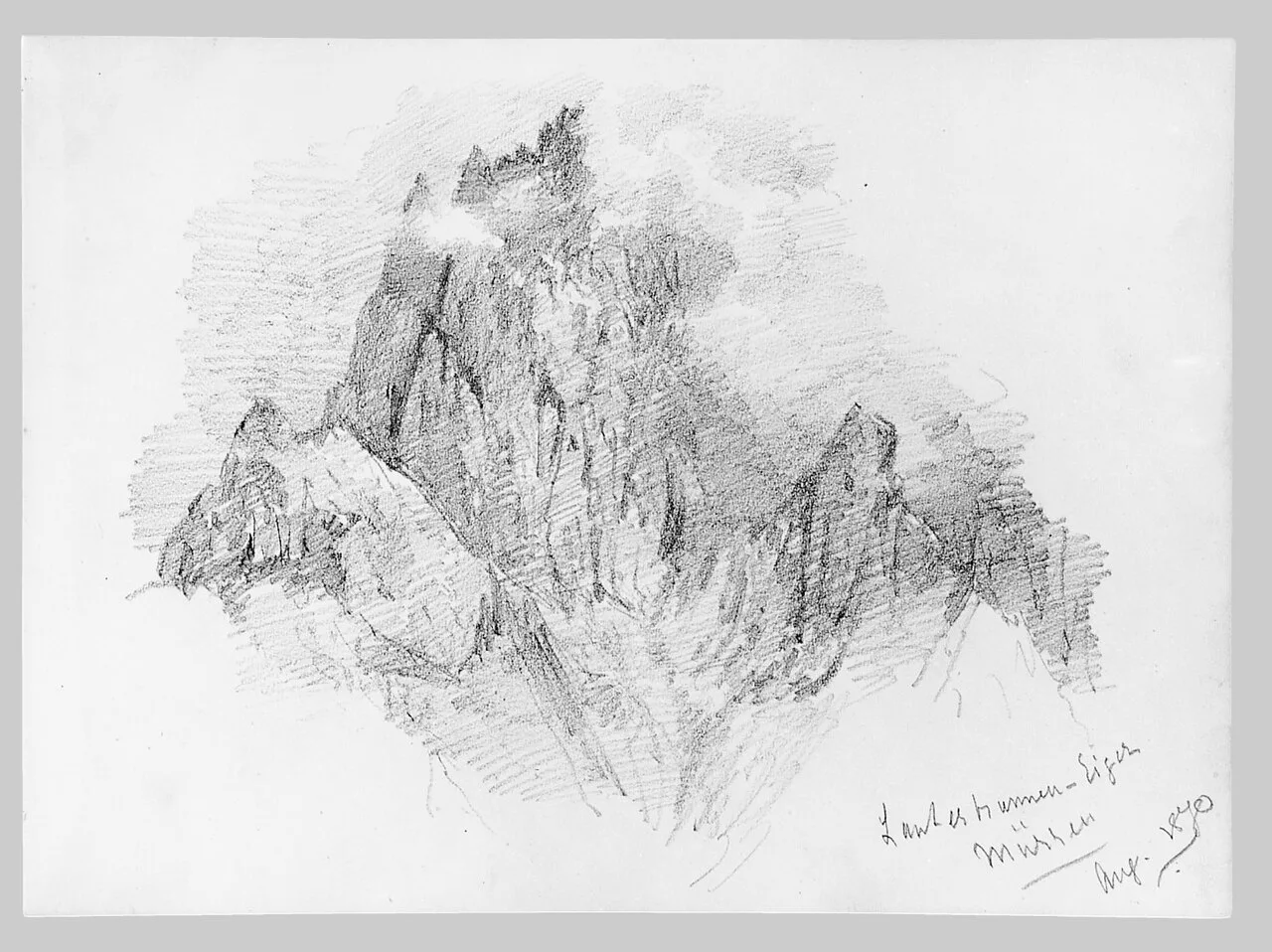 Eiger from Lauterbrunnen, Mürren (from Switzerland Sketchbook)