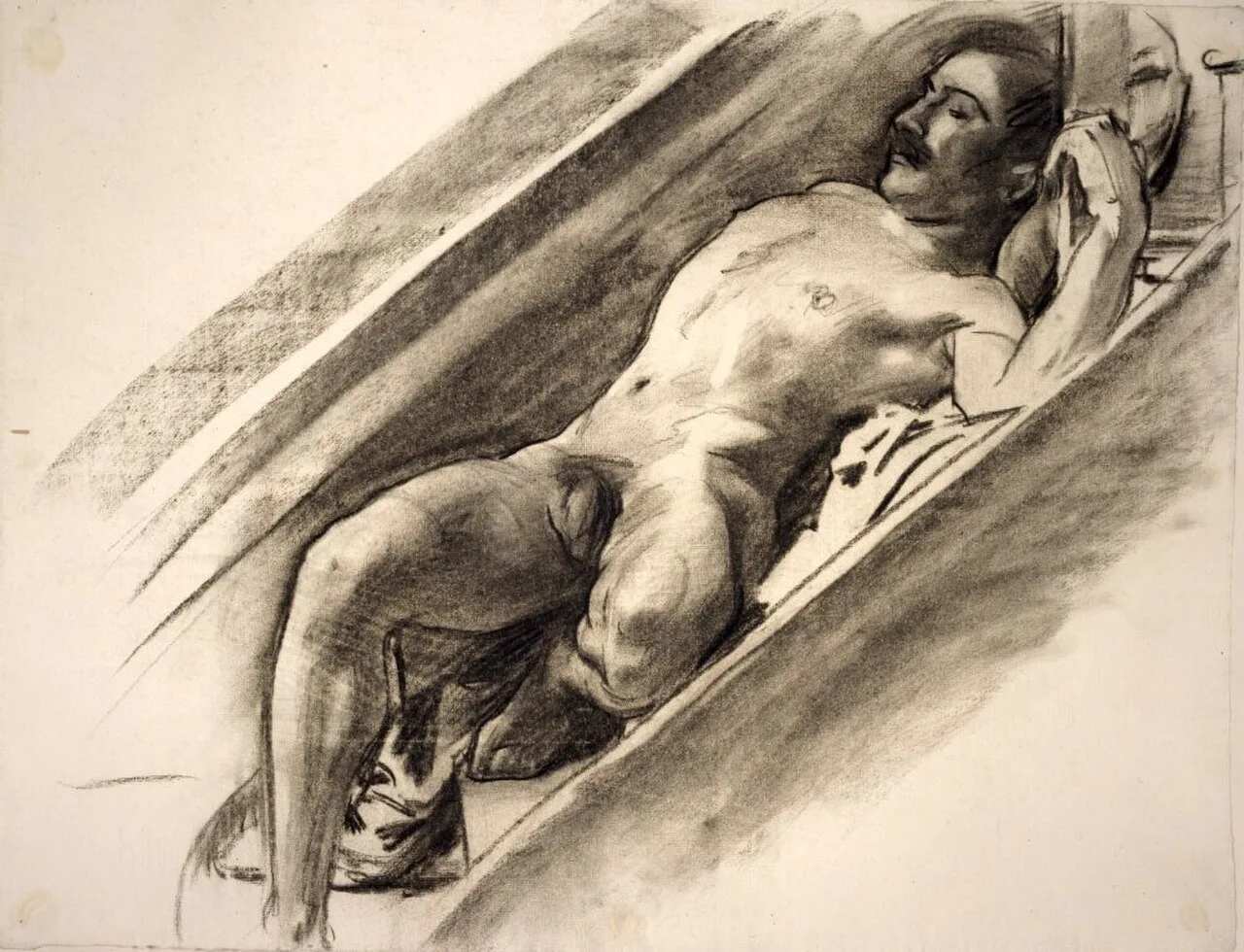 Male Reclining on a Stairway