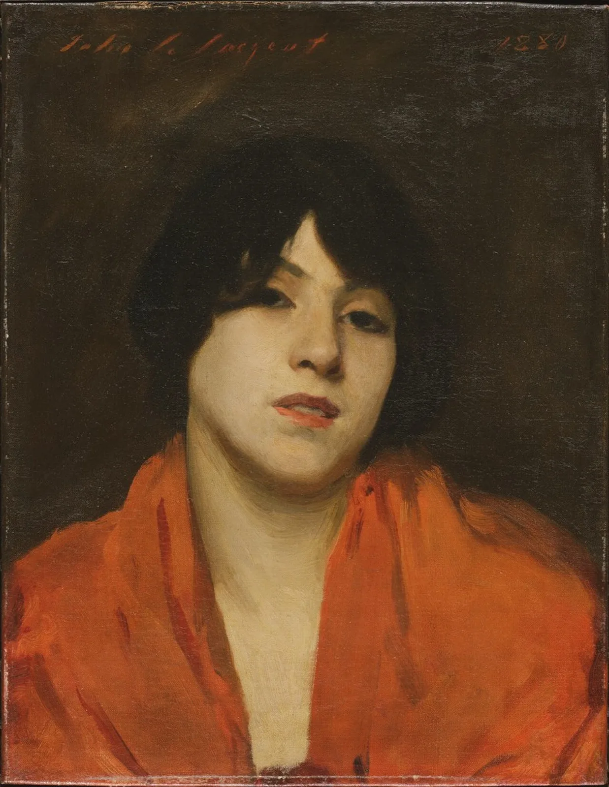 A Venetian Woman in a Scarlet Shawl ("Gigia Viani")