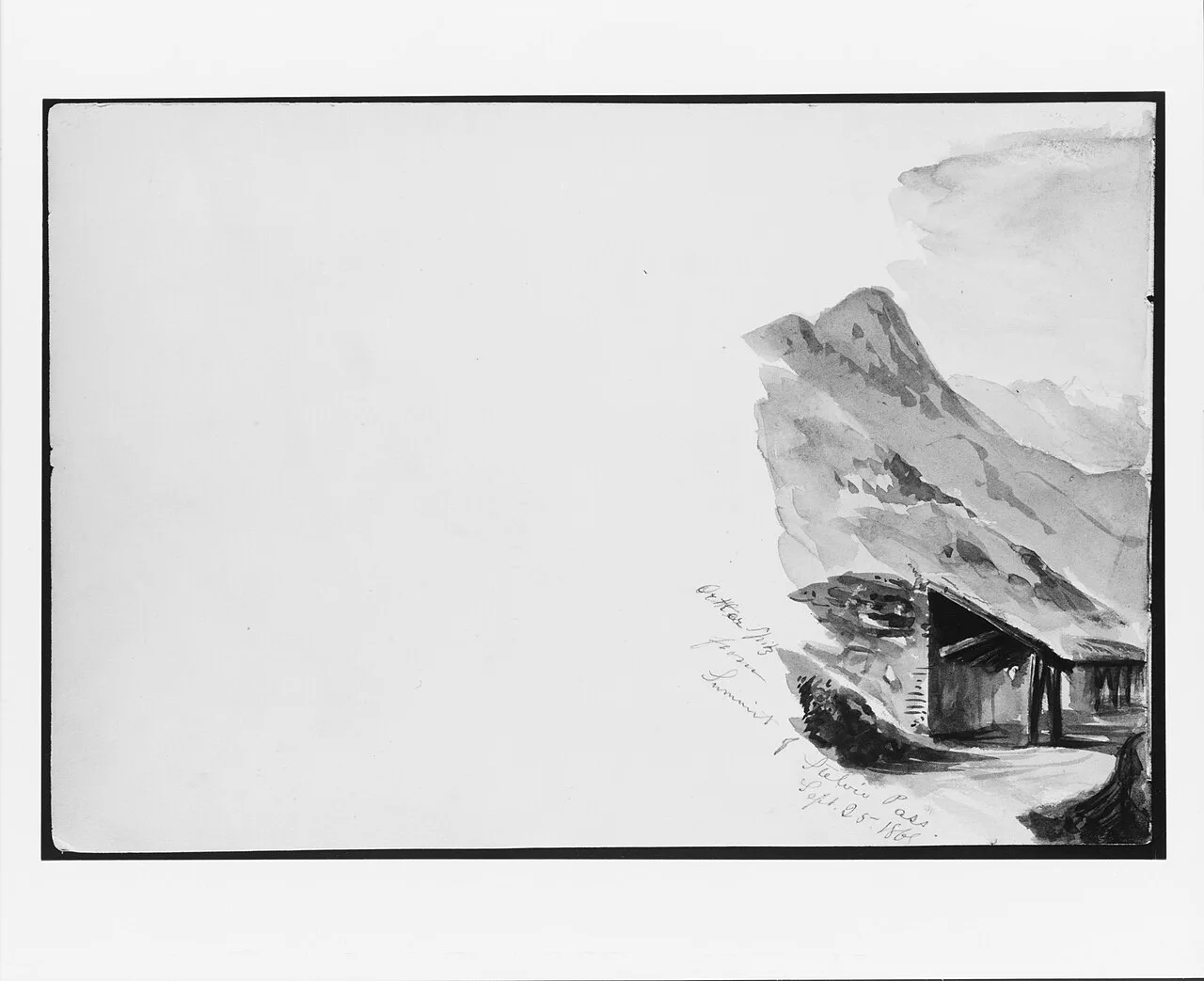 Ortler Spitz from Summit of Stelvio Pass (from Switzerland Sketchbook) (No. 1)